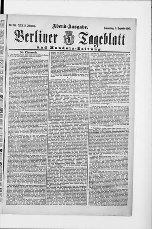 Berliner Tageblatt und Handels-Zeitung vom 03.12.1903