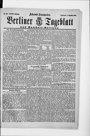 Berliner Tageblatt und Handels-Zeitung on Dec 5, 1903