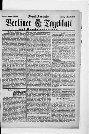 Berliner Tageblatt und Handels-Zeitung vom 08.12.1903