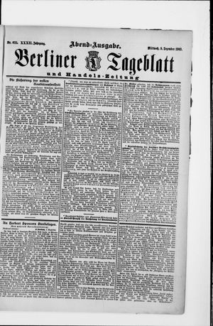 Berliner Tageblatt und Handels-Zeitung vom 09.12.1903