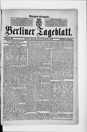 Berliner Tageblatt und Handels-Zeitung vom 11.12.1903