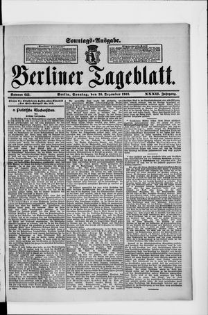 Berliner Tageblatt und Handels-Zeitung vom 20.12.1903