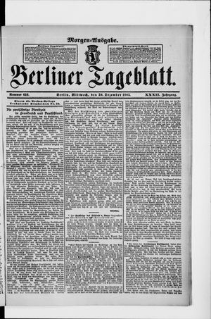 Berliner Tageblatt und Handels-Zeitung vom 30.12.1903