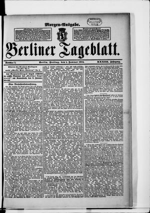 Berliner Tageblatt und Handels-Zeitung vom 01.01.1904
