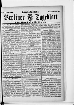 Berliner Tageblatt und Handels-Zeitung vom 02.01.1904