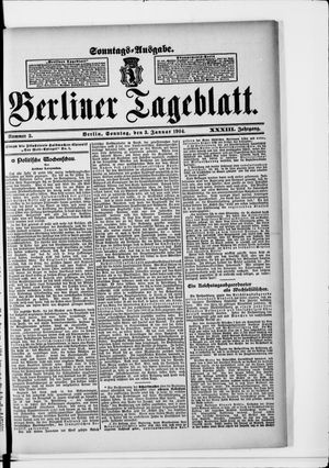 Berliner Tageblatt und Handels-Zeitung on Jan 3, 1904