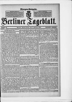 Berliner Tageblatt und Handels-Zeitung vom 07.01.1904