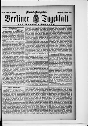 Berliner Tageblatt und Handels-Zeitung on Jan 9, 1904
