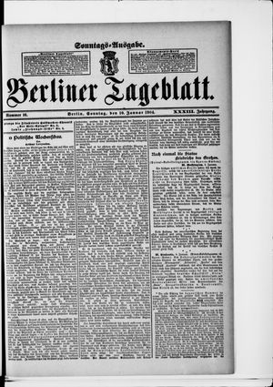 Berliner Tageblatt und Handels-Zeitung vom 10.01.1904