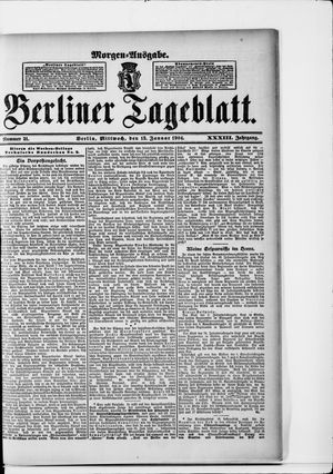 Berliner Tageblatt und Handels-Zeitung vom 13.01.1904