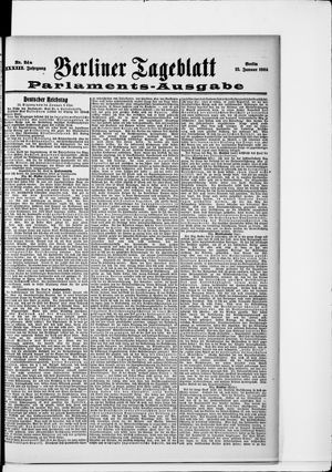 Berliner Tageblatt und Handels-Zeitung vom 15.01.1904