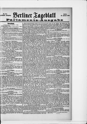 Berliner Tageblatt und Handels-Zeitung vom 19.01.1904
