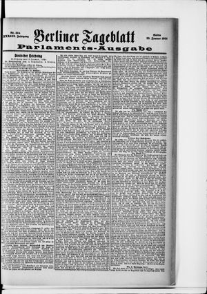 Berliner Tageblatt und Handels-Zeitung vom 20.01.1904