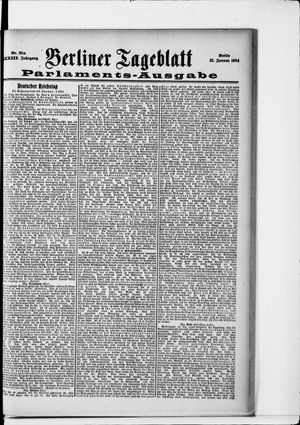 Berliner Tageblatt und Handels-Zeitung vom 21.01.1904