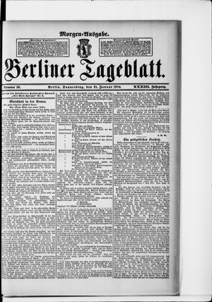 Berliner Tageblatt und Handels-Zeitung vom 21.01.1904