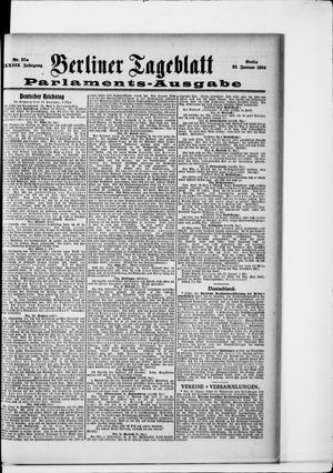 Berliner Tageblatt und Handels-Zeitung vom 22.01.1904