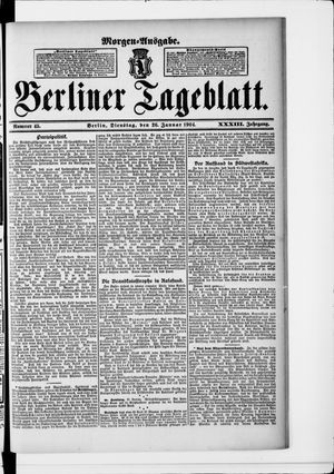 Berliner Tageblatt und Handels-Zeitung vom 26.01.1904
