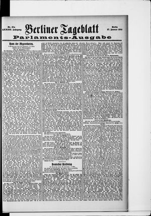 Berliner Tageblatt und Handels-Zeitung vom 27.01.1904