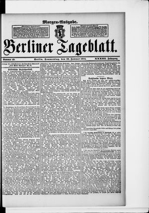Berliner Tageblatt und Handels-Zeitung vom 28.01.1904