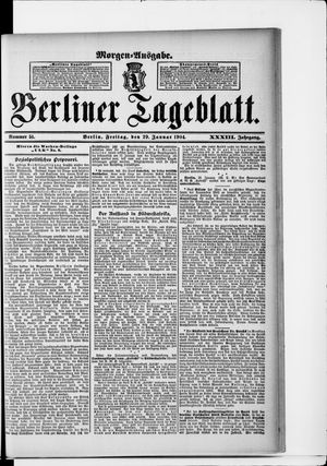 Berliner Tageblatt und Handels-Zeitung vom 29.01.1904