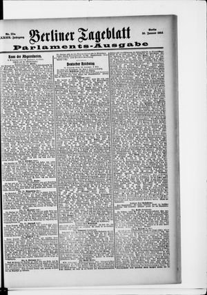 Berliner Tageblatt und Handels-Zeitung vom 30.01.1904