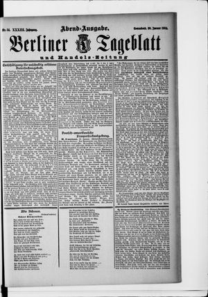 Berliner Tageblatt und Handels-Zeitung vom 30.01.1904