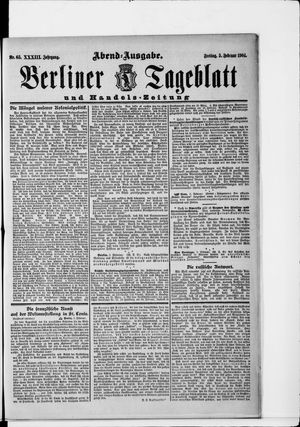 Berliner Tageblatt und Handels-Zeitung vom 05.02.1904