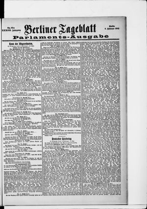 Berliner Tageblatt und Handels-Zeitung vom 06.02.1904