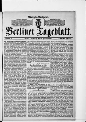 Berliner Tageblatt und Handels-Zeitung vom 09.02.1904