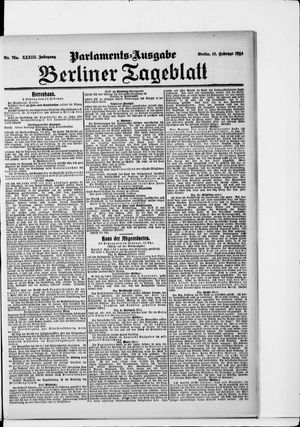 Berliner Tageblatt und Handels-Zeitung vom 13.02.1904