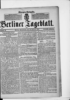 Berliner Tageblatt und Handels-Zeitung vom 20.02.1904