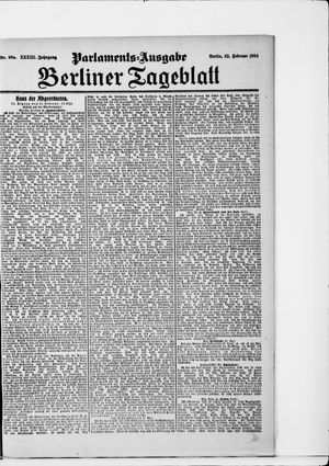 Berliner Tageblatt und Handels-Zeitung vom 23.02.1904