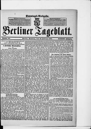 Berliner Tageblatt und Handels-Zeitung vom 28.02.1904
