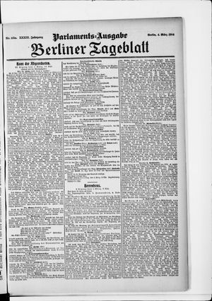 Berliner Tageblatt und Handels-Zeitung vom 04.03.1904