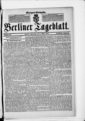 Berliner Tageblatt und Handels-Zeitung vom 04.03.1904