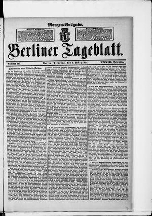 Berliner Tageblatt und Handels-Zeitung vom 08.03.1904