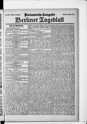 Berliner Tageblatt und Handels-Zeitung on Mar 10, 1904