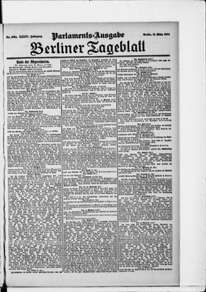 Berliner Tageblatt und Handels-Zeitung vom 11.03.1904