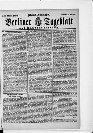 Berliner Tageblatt und Handels-Zeitung vom 12.03.1904