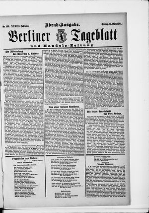 Berliner Tageblatt und Handels-Zeitung vom 14.03.1904