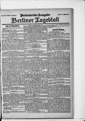 Berliner Tageblatt und Handels-Zeitung vom 16.03.1904