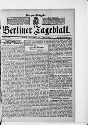 Berliner Tageblatt und Handels-Zeitung vom 19.03.1904