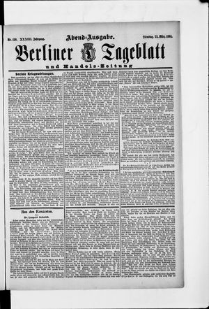 Berliner Tageblatt und Handels-Zeitung vom 22.03.1904