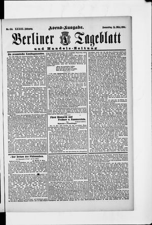 Berliner Tageblatt und Handels-Zeitung vom 24.03.1904