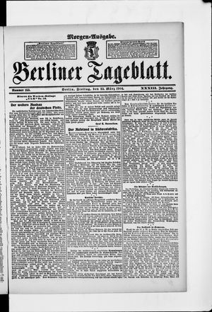 Berliner Tageblatt und Handels-Zeitung vom 25.03.1904