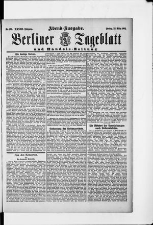 Berliner Tageblatt und Handels-Zeitung vom 25.03.1904