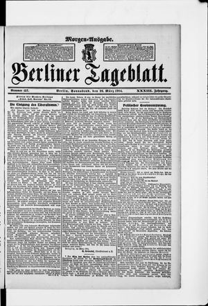 Berliner Tageblatt und Handels-Zeitung vom 26.03.1904