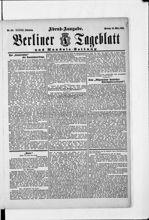 Berliner Tageblatt und Handels-Zeitung vom 28.03.1904