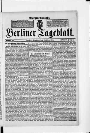 Berliner Tageblatt und Handels-Zeitung vom 29.03.1904