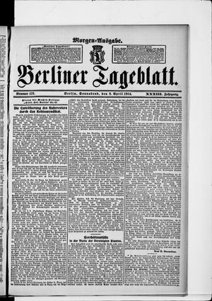 Berliner Tageblatt und Handels-Zeitung vom 09.04.1904